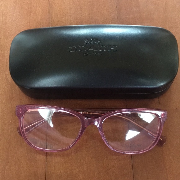 pink coach glasses
